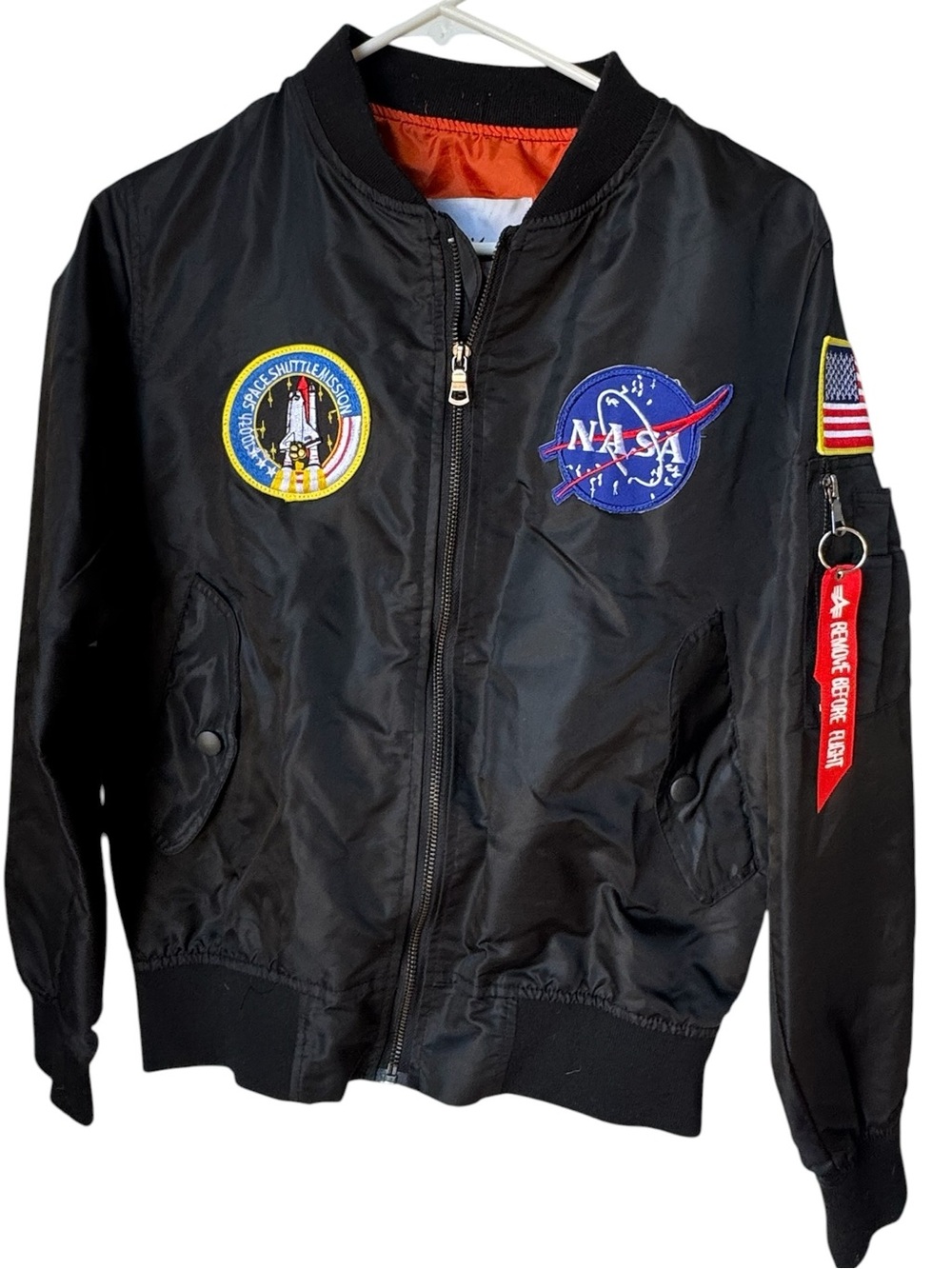 NASA Sniper High End Black Flight Bomber Jacket Women’s M MINTY
